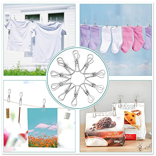 Layameis 40 Pack Clothes Pins, Chip Clips, Super Strong Spring Clips