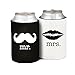 Mr. and Mrs. Wedding, Anniversary, Newlywed, Can Cooler Gift Set - Set of 2 Foam