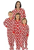SleepytimePjs Red Polka Dot Family Matching Fleece One Piece Footed Pajamas
