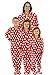 SleepytimePjs Red Polka Dot Family Matching Fleece One Piece Footed Pajamas