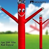 MOUNTO 20ft 18inch Air Puppet Dancer Tube Man Fly Guy Puppet Dancer (Red)
