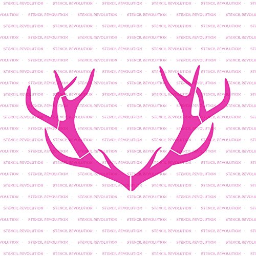 Deer Antler Stencil Template - Reusable Stencil of Deer Antlers with Multiple Sizes Available