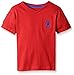 U.S. Polo Assn. Big Boys' Solid V-neck T-shirt with Large Embroidered Logo, Red Heather, 10/12