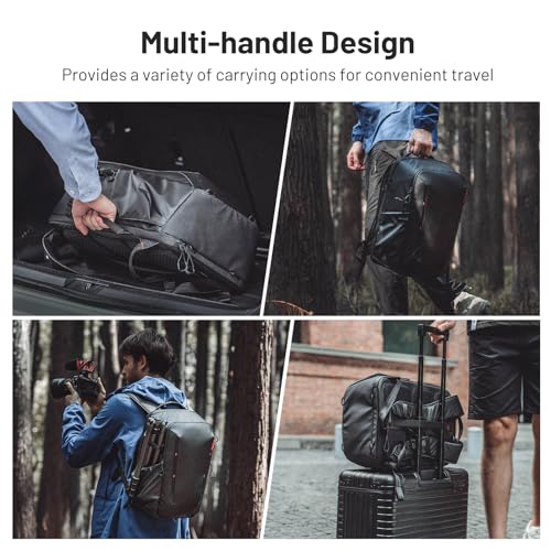 PGYTECH OneMo Lite Zaino Fotografico Impermeabile 22L, Nero | Apertura Totale, Divisori Modulari, Trasporto Ergonomico, Per Reflex Digitali, Fotocamere Mirrorless,Droni Computer Portatile