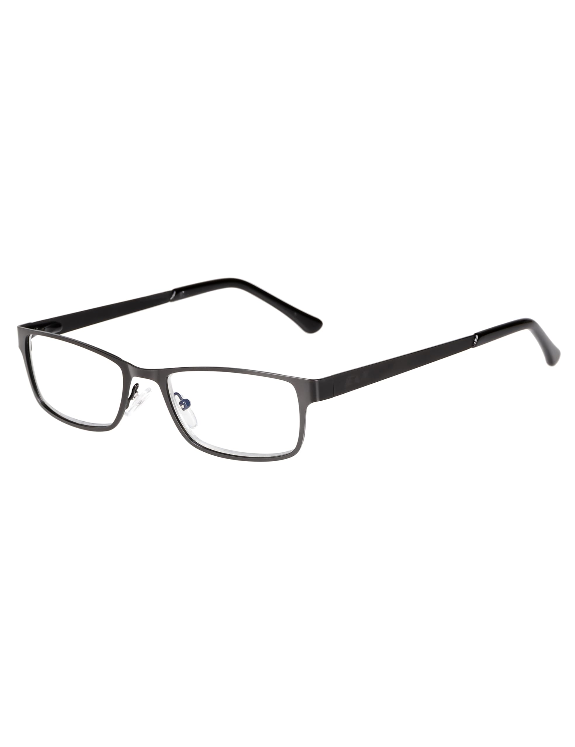 Edison & King “Elements” reading glasses, metal, small frame, with premium lenses (Black, +2,50 dpt) — image 1