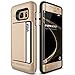 Galaxy S7 Edge Case, VRS Design [Damda Clip][Champagne Gold] - [Wallet Card Slot][Military Grade Protection] for Samsung S7 Edge