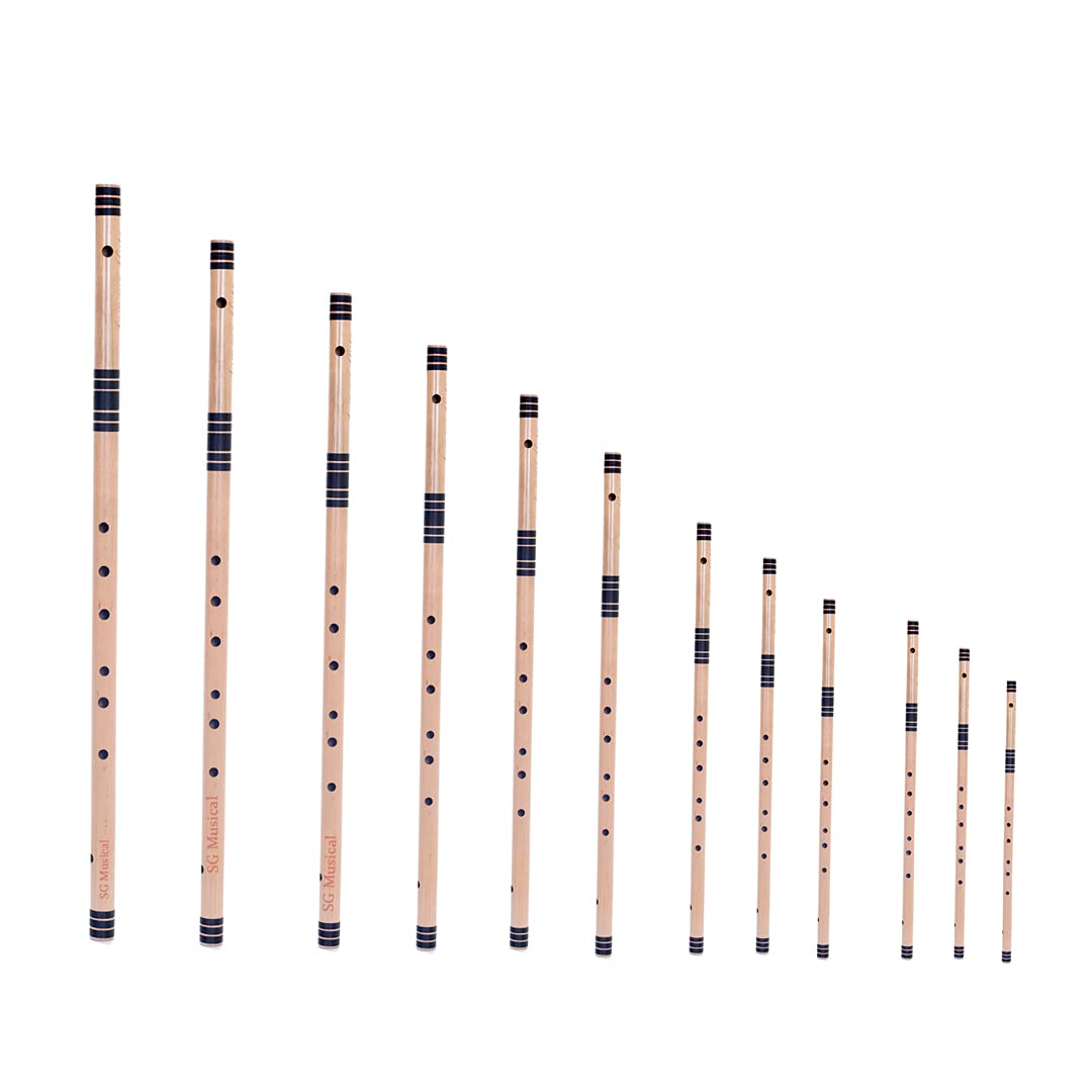 SG MUSICAL Flutes, Complete SET of 24 Flutes (12 Medium & 12 Base