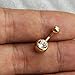 Thenice 4 Pcs Short Paragraph Rough Short Needle Gold White Rock Navel Nail Navel Ring