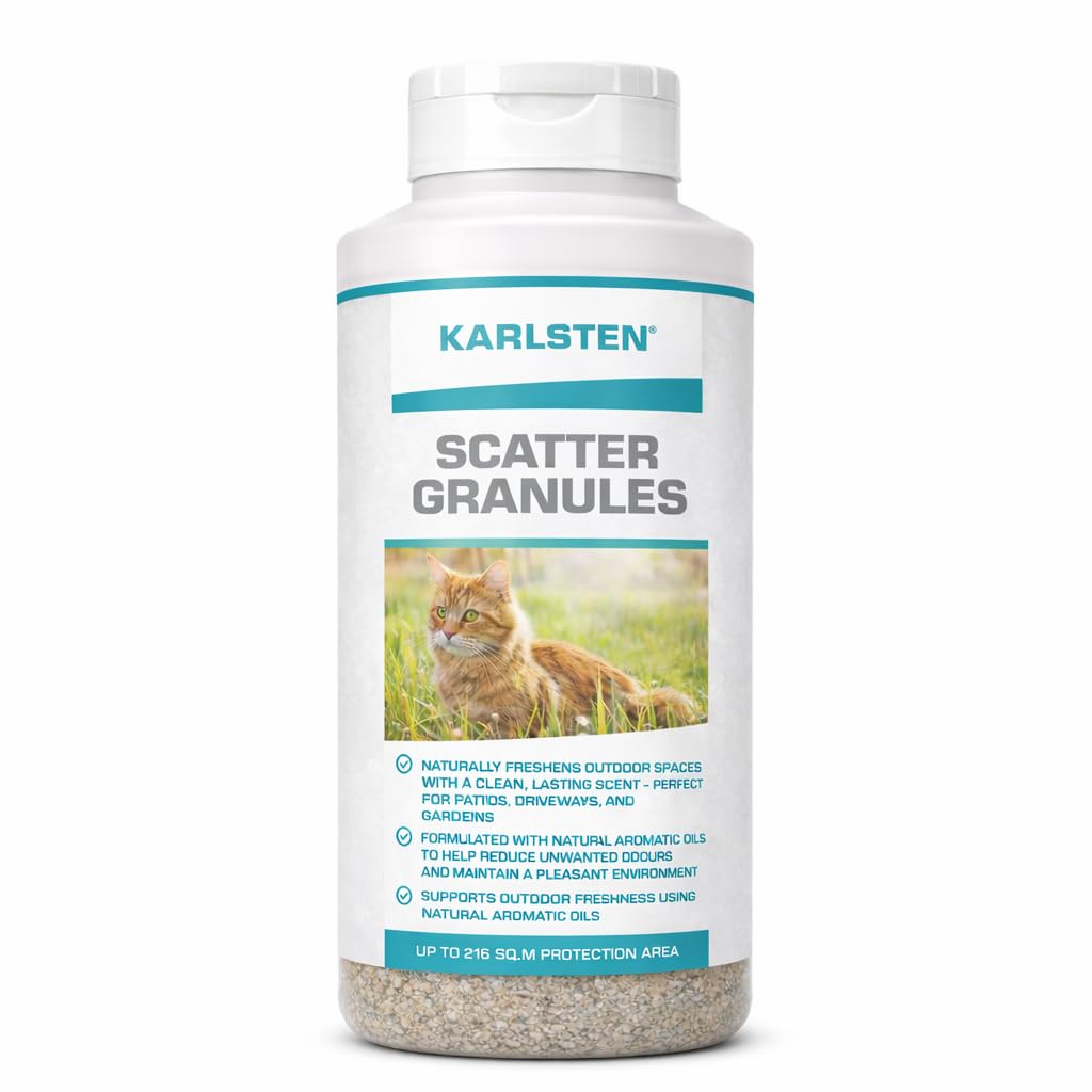 Karlsten Cat Deterrent Granules 650g – Anti Fouling Outdoor Garden & Patio Protection – Natural Aromatic Formula – Long Lasting Weather Resistant Scatter for Driveways, Paths & Gravel