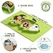 Cool Panda Premium Silicone Baby Placemat Set for Kids & Toddlers, Reusable Travel Bag, Non Slip Toddler Plates, Large Size: 15