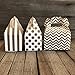 Outside the Box Papers Chevron, Stripe and Polka Dot Paper Gable Favor Boxes 36 Pack Gold, White