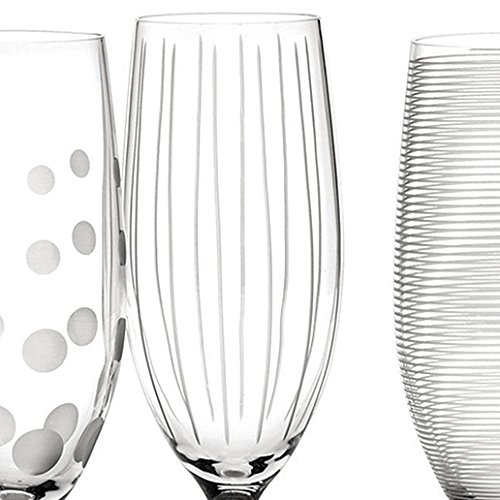 Mikasa Cheers Crystal Champagne Flutes Set, 4 Piece, Champagne Glasses
