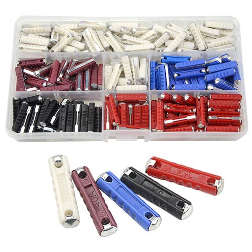 WMYCONGCONG 200 PCS Continental Fuses Torpedo Type European Automotive Fuse 5A 8A 16A 25A 40A for Classic Cars Old Style