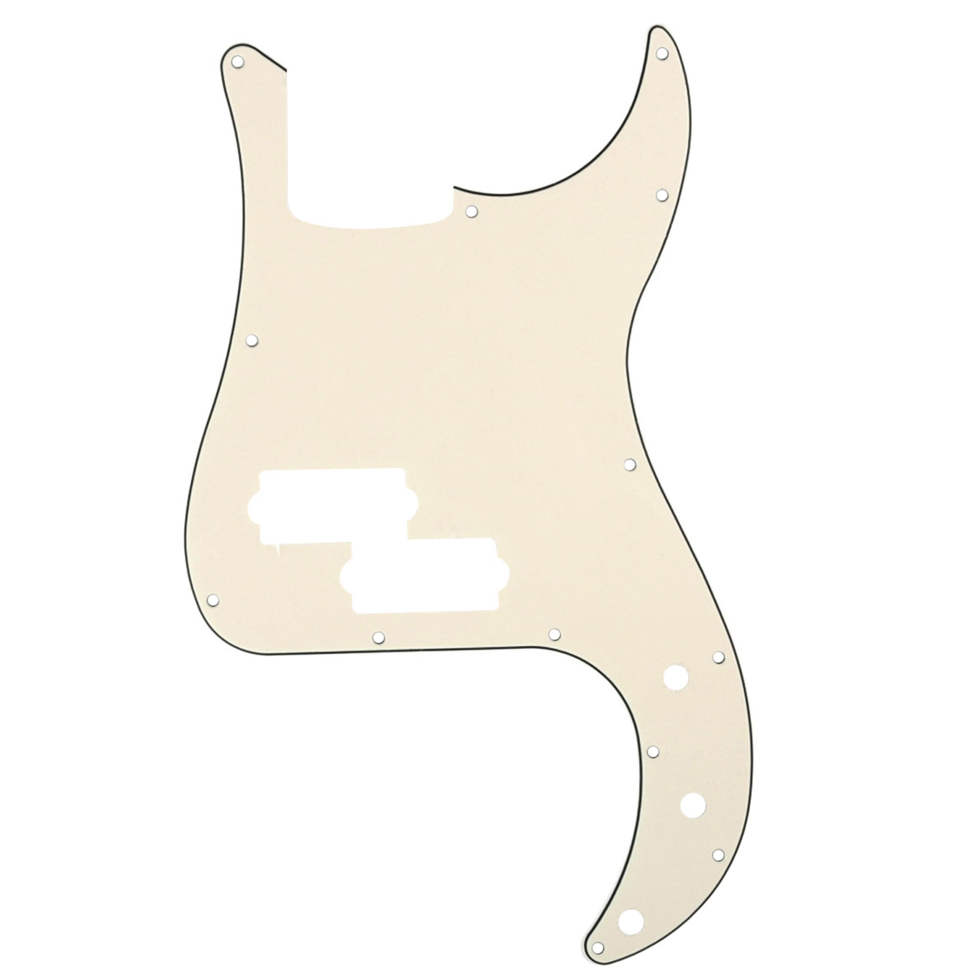 Musiclily 13 Hole P Bass Pickguard for Fender American/Mexican Standard Precision Bass,3Ply Cream โ image 1