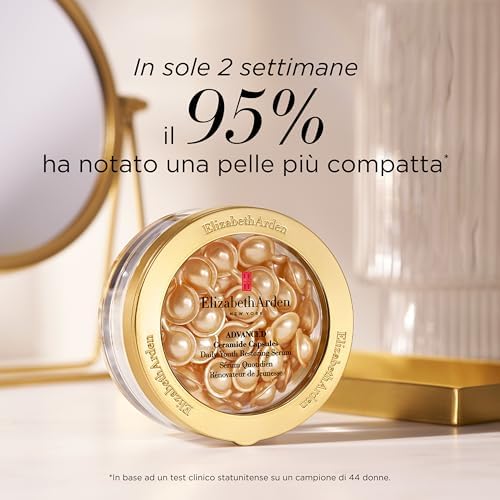 - Advanced Ceramide, Capsule di Siero di Ceramide, con Olio di Tsubaki, Triplo Effetto Anti-Età, Ripara, Idrata e Leviga le Rughe, Dose Singola, Applicare 1 al Giorno - 90 Capsule