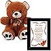 I'm Sorry Love Poem and Plush Teddy Bear - Sorry Gift for Him or Her in Black Frame with 10 Inch Bear with Brown Bow