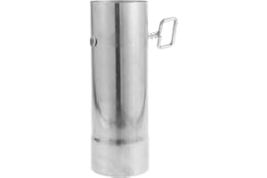 NUOBESTY Stainless Steel Chimney Pipe with Adjustable Damper Control 3 Inch Diameter Flue Pipe for Camping Tent Stove Outdoor