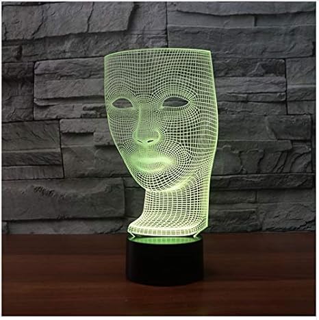 Lampada Da Tavolo Con Luce Notturna 3d Per Viso Maschera 7