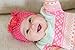 6 Pack Baby Hat - Baby Girl Shower Gifts - Perfect for Newborns, and Twins - Baby Photo Prop - Newborn Photography - Baby Clothes(light pink, dark pink, white, blue, and purple)