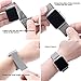 top4cus Double Electroplating Milanese Loop Stainless Steel Replacement iWatch Band with Magnetic Closure Clasp for Apple Watch - 42mm Regular Length - Silver