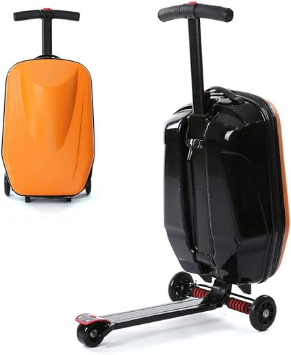 orange hard case luggage
