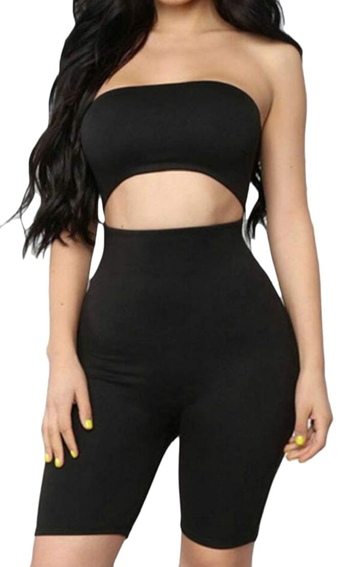 bandeau cut out jumpsuit