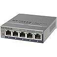 NETGEAR 5-Port Gigabit Ethernet Plus Switch (GS105Ev2) - Managed, Desktop or Wall Mount, and Limited Lifetime Protection