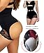 Gotoly Hi- Waist Butt Lifter Tummy Control Boy Shorts Buttock Booty Control (M/L, Black)