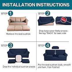 Turquoize 4 Piece Sofa Covers for 3 Cushion Couch
