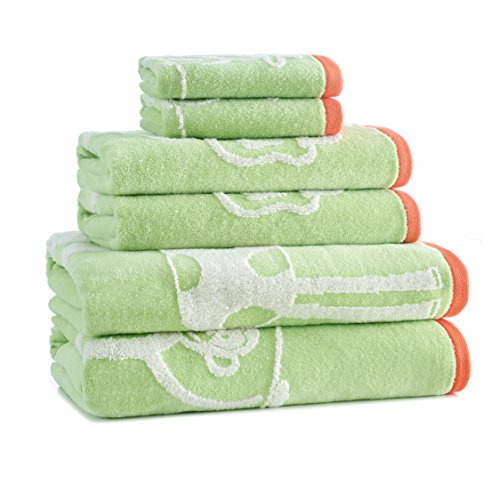 Kassatex Kassa Kids Jungle Hand Towel, Green