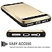 iPhone 5S Case, iPhone 5 Case, Vofolen Impact Resistant iPhone 5S Cover [Card Slot Wallet Case] Anti-scratch Bumper Skin Hybrid Defender Armor Protective Shell for Apple iPhone 5 5S - Champagne