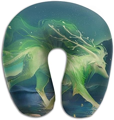 Fantasy Giant Wolf U-shaped Cervical Pillow Sublimated 3D Full Print Super Soft And Comfortable For Watch TV