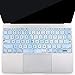MOSISO Silicone Keyboard Cover Protective Skin Compatible with MacBook Pro 13 inch 2017 & 2016 Release A1708 Without Touch Bar, MacBook 12 inch A1534, White Blue Marble