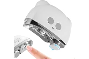 GENERIC Easy Clip Electric Nail Clippers for Seniors - White Painless Toenail Trimmer for Thick Nails, Easy Grip Design for Arthritis & Low Vision, Smart Nail Care Tool (1 Pack)