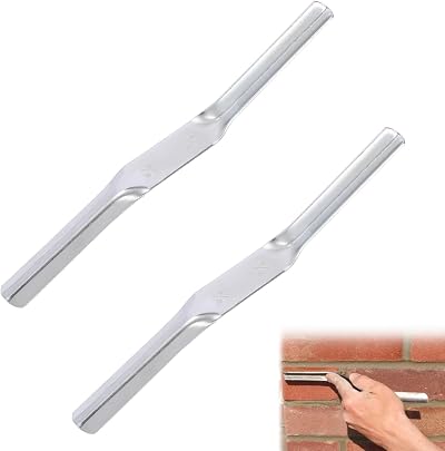 Fizzix Brick Jointer Tool Pack of 2 Dual-End Mortar Finishing 1/2 x 5/8