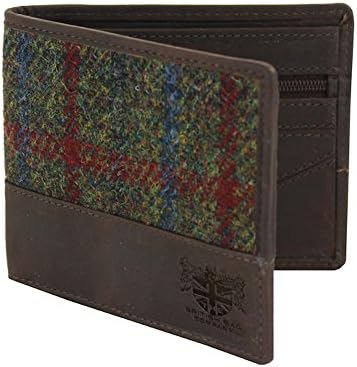 Mens Traditional Harris Tweed and Leather Wallet
