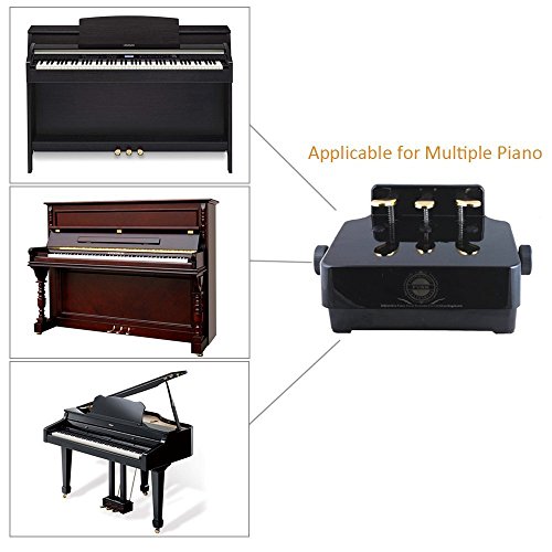 Soarun Adjustable Piano Pedal Extender Bench (Black)