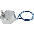 Fielect Synchronous Motor AC 110V 5-6RPM Turntable Motor CW/CCW Direction 4W TYC-50 Double Flat Tapping Shaft