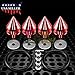 JDMBESTBOY JDM Red Spiked Quick Release Fasteners for Car Bumpers Trunk Fender Hatch Lids Kit from