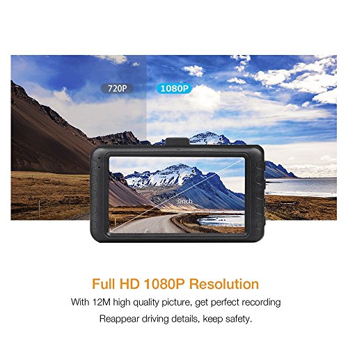 [UPGRADED] Dash Cam,Samjat Dash Camera for Cars Full HD 1080P,Night Vision,Dashcam DVR Video Recorder Dash Camera,3.0" TFT Display,G-Sensor,WDR, Parking Monitor, Loop Recording,Motion Detection - Thumbnail 3