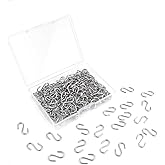 100 Mini S Hooks - Metal S Shaped Hangers for Crafts, Jewelry & DIY Key Chains