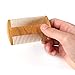 ZEUS Double-Sided Beard & Mustache Comb for Men, Natural Sandalwood Grooming Tool with Leather Case, Anti-Static & Travel Friendly (R31)
