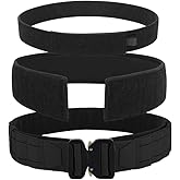 KRYDEX Tactical Battle Belt 2 Inch Quick Release MOLLE Combat Belt with Inner Belt & Back Support Pad