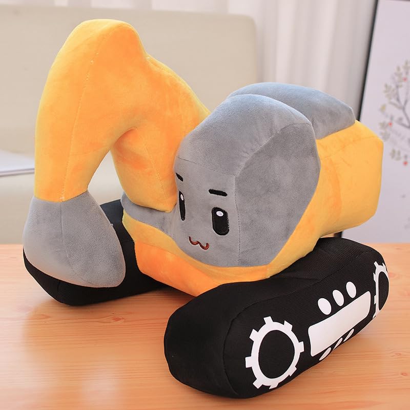Photo 1 of XIAOHONG Excavator Plush Toy,11" Soft Excavator Stuffed Construction Toy Plush Digger Truck Toy Car Plush Pillow,Great Plush Gift for Kids