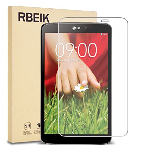 LG G Pad 8.3 Inch V500 Tempered Glass Screen Protector - RBEIK Premium 9H Hardness Tempered Glass Screen Protector for LG G Pad V500 8.3Inch Tablet with Anti-Scratch, Bubble Free,