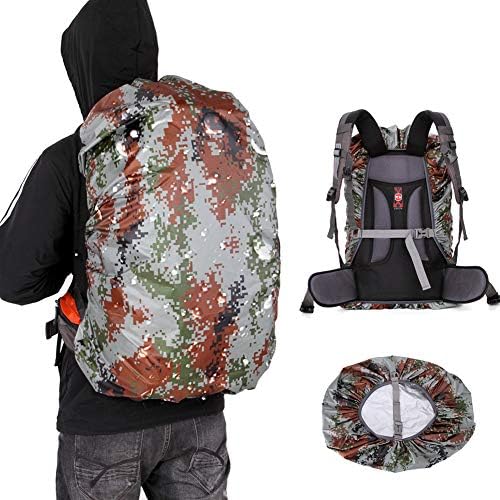 Loowoko Waterproof Backpack Rain Cover for (25-90L), Upgraded Anti-Slip Cross Buckle Strap & Rainproof Storage Pouch, for Hiking, Camping, Traveling, Cycling, Outdoor Activities
