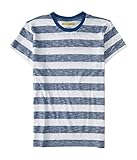 Aeropostale Men's Prince & Fox Bar Stripe Tee Shirt M Midnight Blue