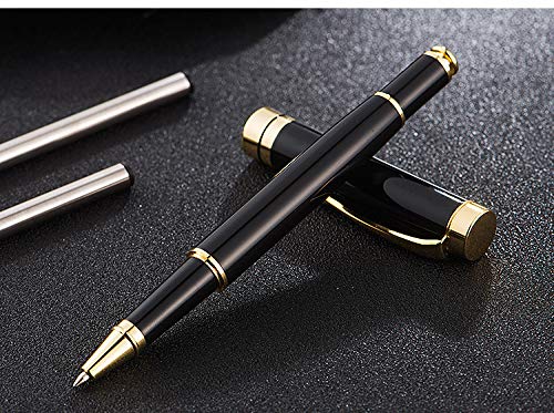 Hosoon Fancy Writing Pen Set,Black Pens For Birthday Gift (black golden)