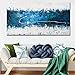 Abstract Seascape 100% Hand Painting Modern Oil Painting On Canvas Framed Dark Blue Sea Hand Painting Wall Art Ready to Hang On Bathroom Living Room Bedroom for Wall Decor Home Decoration 57