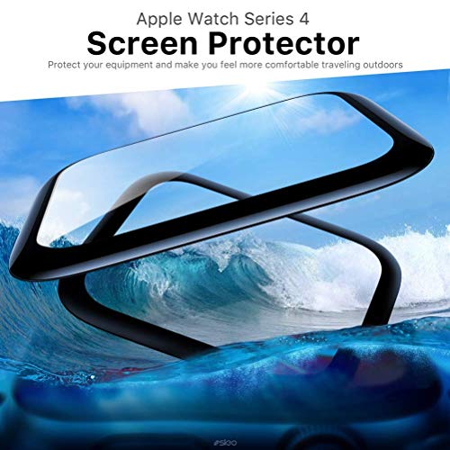 Tech Express 3D Curved Edge Tempered Glass Full Screen Protector Scratch Resistant for Apple Watch Series 4 [iWatch] 9h Hardness Protection Anti Scratch 40mm, 44mm Accessories (44mm) - Thumbnail 6